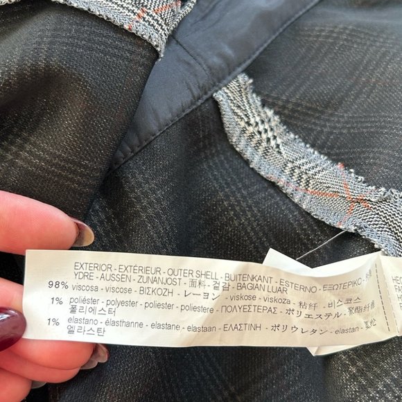 Zara Check Preppy Dark Academia Mini Skirt - Picture 9 of 12